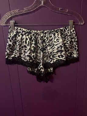 Secret Treasures Leopard Satin Sleep Shorts